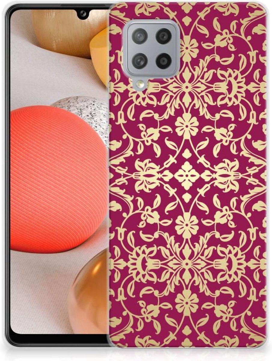 Back Cover voor Siliconen Hoesje Samsung Galaxy A42 Barok Pink