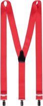 The English Hatter Mannen Bretels Uni Rood Elastiek Maat: One size