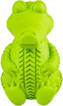 Duvo+ honden kauwspeelgoed Rubber zittende krokodil Groen 7,5x9,5x12cm