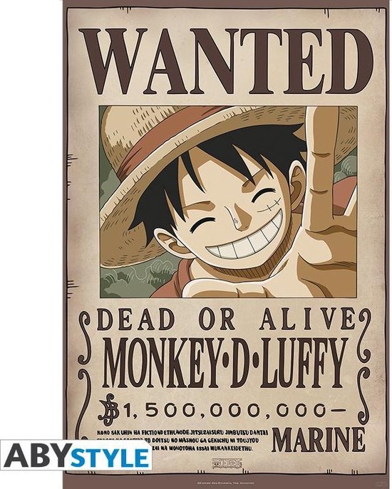 ONE PIECE - Wanted Luffy New 2 - Poster 91x61cm