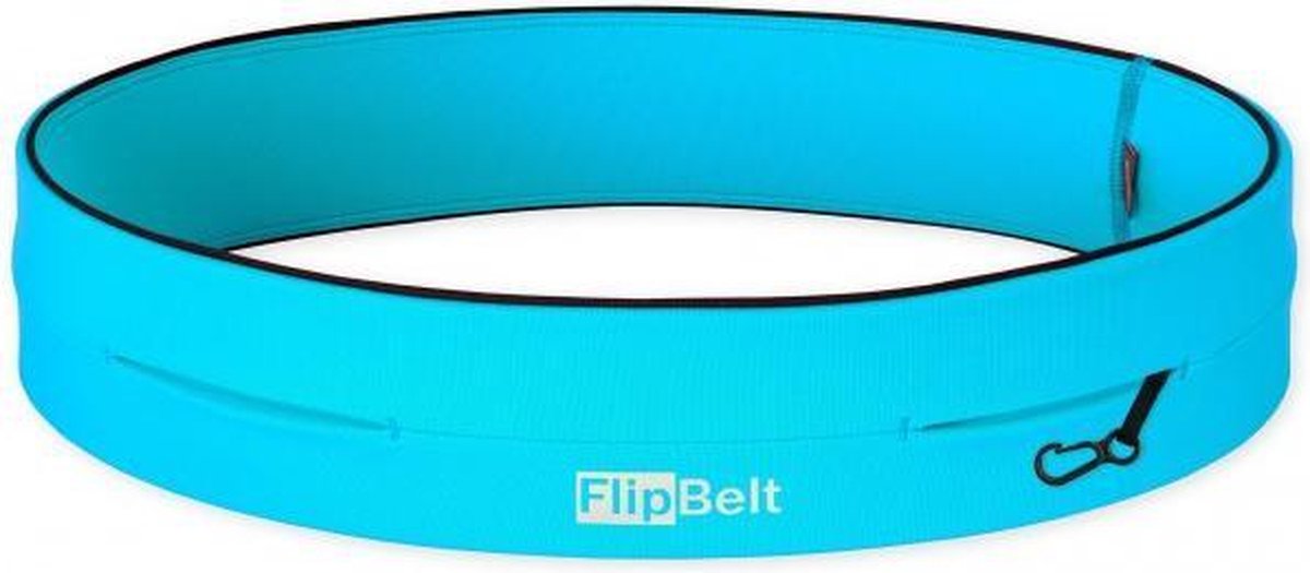 FlipBelt Classic - Running Belt – Hardloopriem voor Telefoon, Water en Meer – Unisex – Lichtblauw - XL