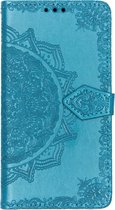 Mandala Booktype Motorola Moto G7 Play hoesje - Turquoise