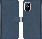 OnePlus 8T Hoesje met Pasjeshouder - iMoshion Luxe Booktype - Donkerblauw