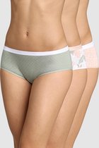Dim Les Pockets Boxershorts - Onderbroeken - Dames - 3 Stuks - Maat 38/40 - Roze/Groen
