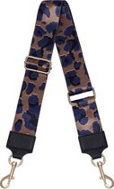 Schoudertas band - Bag strap - Panterprint | Blauw
