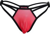 Andrew Christian Scarlet Sheer Buckle 91907 String - maat XL - Erotische herenstring - Sexy mannen string - Erotisch ondergoed