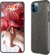 EmpX.nl Apple iPhone 11 Glitter Hoesje Zwart | Glamour case | Siliconen | Glitter hoesje | Telefoonhoesje | Cadeau | BlingBling Cover