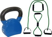 Tunturi - Fitness Set - Tubing Set Groen - Kettlebell 12 kg