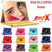 EmpX.nl Apple iPad 10.2 (2019) 360° Draaibaar tablethoes Groen Kunstleer | 360° Draaibaar Cover | Easy-click beschermhoes | Book Cover | passend hoes | Book Case | iPad 10.2 (2019)