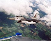 Schilderij F-16 boven Nederland - Plexiglas - Koninklijke Luchtmacht - 80 x 60 cm