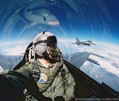 Schilderij F-16 piloot in formatie - Plexiglas - Koninklijke Luchtmacht - 120 x 100 cm