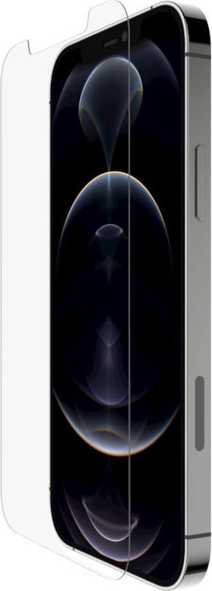 Belkin ScreenForce TemperedGlass antimicrobiële screenprotector -Geschikt voor iPhone 12/12 Pro - Belkin