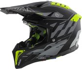 Airoh Aviator 3 AMS² Rampage mat zwart grijs fluo geel