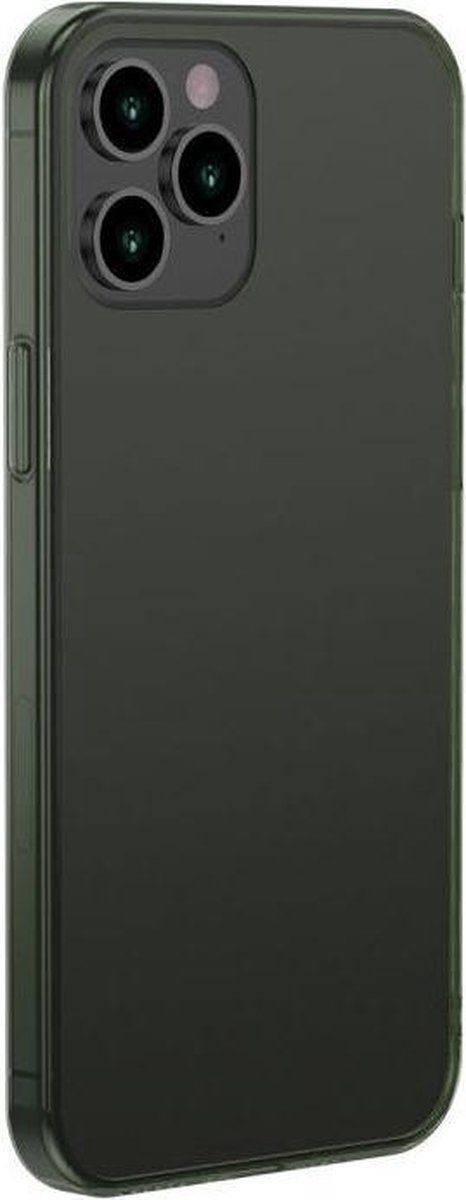 Baseus Frosted Glass Geschikt voor iPhone 12 Pro Max Hoesje TPU Matte Groen