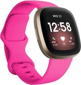 Shop4 - Fitbit Sense Bandje - Large Siliconen Roze