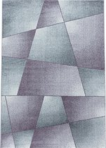 Modern laagpolig vloerkleed Rio - abstract - lila - 80x250 cm