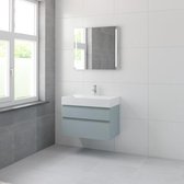 Bruynzeel Roma badmeubelset 80x60.5x46cm met softclose inclusief spiegel fjord groen