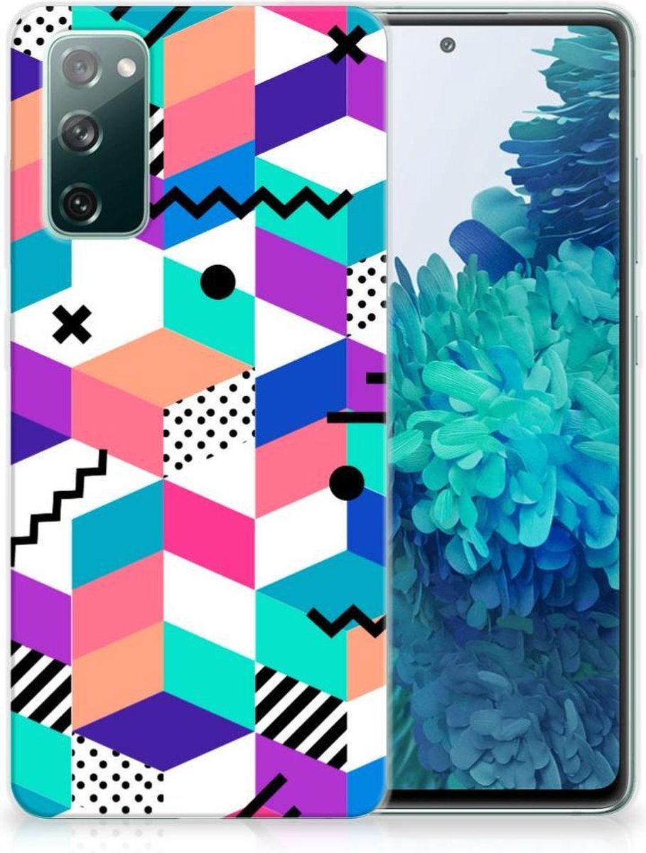 Samsung Galaxy S20 FE TPU Hoesje Blokken Kleurrijk