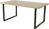 Eettafel Dave 160x90cm - eik/zwart