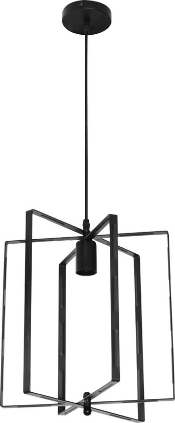 LED Hanglamp - Hangverlichting - Noby - Industrieel - Rond - Mat Zwart Aluminium - E27