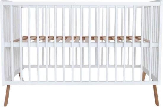 Prénatal Ledikant met Schuine Poten - Wit Babybed - Babykamer Accessoires - 60x120cm