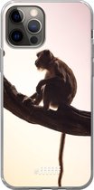 6F hoesje - geschikt voor iPhone 12 - Transparant TPU Case - Macaque #ffffff