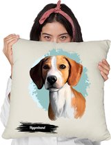 Sierkussen - Hygenhund - Wit - 45 Cm X 45 Cm