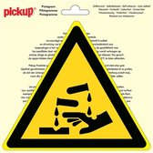 Pickup Pictogram driehoek 20 cm - Bijtende stoffen