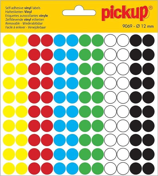 Pickup Stippen vinyl 12 mm 6 kleuren - 9069