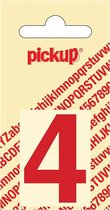Pickup plakcijfer Helvetica 40 mm - rood 4