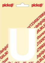Pickup plakletter Helvetica 80 mm - wit U