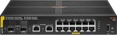 Hewlett Packard Enterprise Aruba 6100 12G Class4 PoE 2G/2SFP+ 139W Géré L3 Gigabit Ethernet (10/100/1000) Connexion Ethernet, supportant l'alimentation via ce port (PoE) 1U Noir
