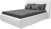 Bed voor volwassenen 160 x 200 cm + Opbergdoos - Faux wit - Inclusief lattenbodem - CLOUD