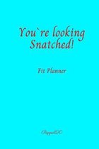 Fit Planner Cover Aqua color 200 pages 6x9 Inches