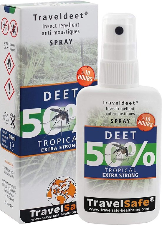 Travelsafe - TS0212 - Insectwerende spray - TravelDeet - Diethyl-m-Toluamide 50% - 60ml