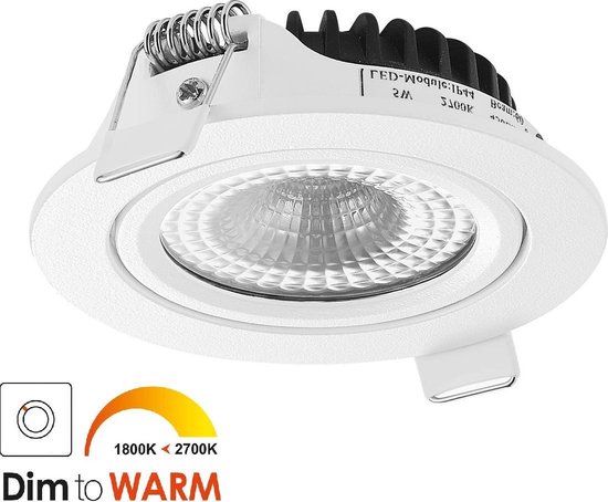 LED Kantelbaar Wit - 1800-2700 Dim to Warm - 230 Volt IP65 -... | bol.com