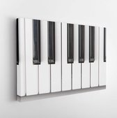 Onlinecanvas - Schilderij - Piano Keys Viewed From Above Art -horizontal Horizontal - Multicolor - 40 X 50 Cm