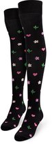 Good Mood Over Knee Kousen - Bloemen en Hartjes - Maat S/M