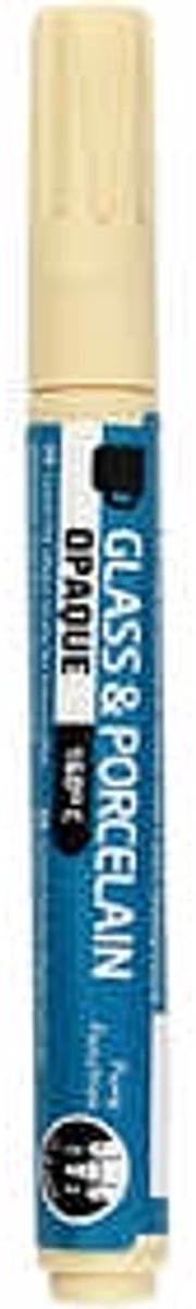 Glas- en porseleinstift, lijndikte 2-4 mm, dekkend, crème, 1 stuk
