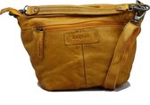 Bagsac Leren Schoudertas 6003 Okergeel