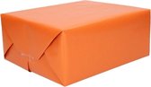 5x stuks rollen Kraft inpakpapier donker oranje - 200 x 70 cm - cadeaupapier / kadopapier / inpakpapier