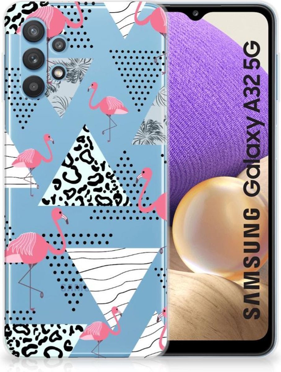 Samsung Galaxy A32 5G TPU Hoesje Flamingo Triangle