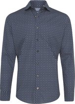 Tresanti Heren Overhemd Navy All-over Print Cutaway Tailored Fit - 38