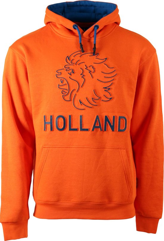 Fox Originals Holland Blue Lion Hoodie Heren & Dames Katoen Oranje maat L - Fox Originals