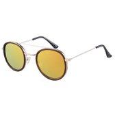 IZZLE Zonnebril Dames 1318 - UV400 bescherming - Koper met zwart montuur/Gekleurd glas