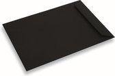 Gekleurde papieren envelop - A4+ - Zwart - 100 stuks