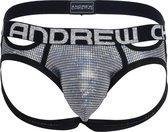 Andrew Christian Disco Glitter Comfort 91758 Jock - Maat XL - Jockstrap - Zilveren Glitter Jockstrap