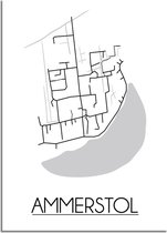 Ammerstol Plattegrond poster A4 poster (21x29,7cm) - DesignClaud