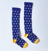 Leuke steunkousen klasse 2 - Hartjes - Maat M/L - Snuggle Socks