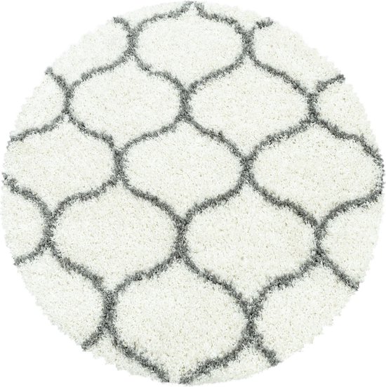 Tapijtenloods Opera Soft Shaggy Rond Hoogpolig Vloerkleed Cream- 200 CM ROND